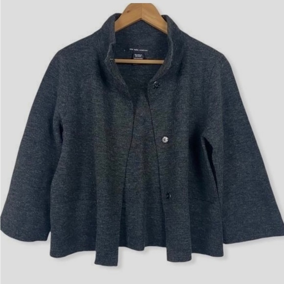 Wool  mixed Cardigan Grey  NY&Co Wool Cardigan Jacket Classic - Picture 15 of 17